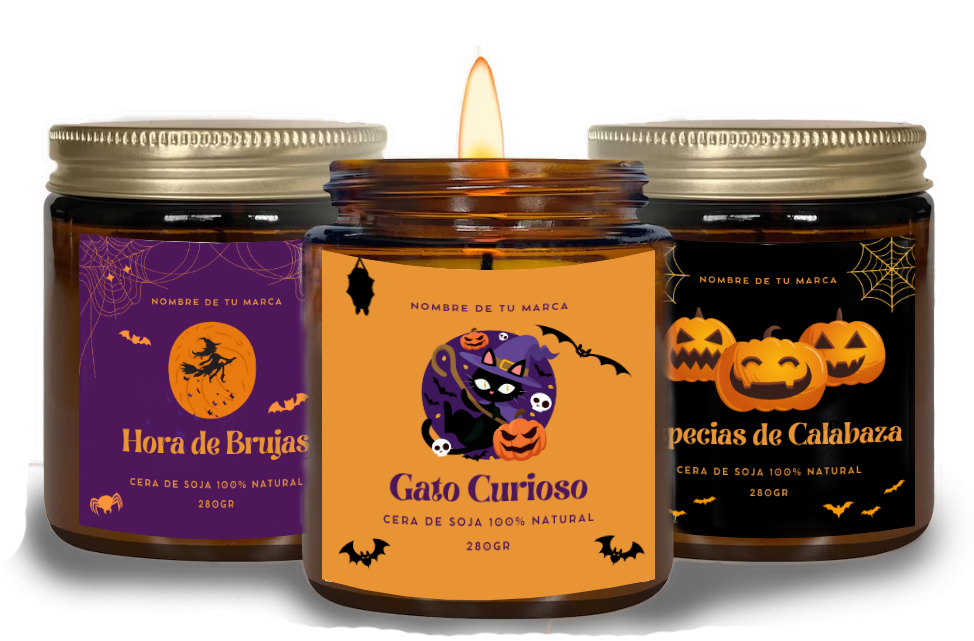 + 200 Etiquetas profesionales para tus velas Artesanales Editables en Canva
